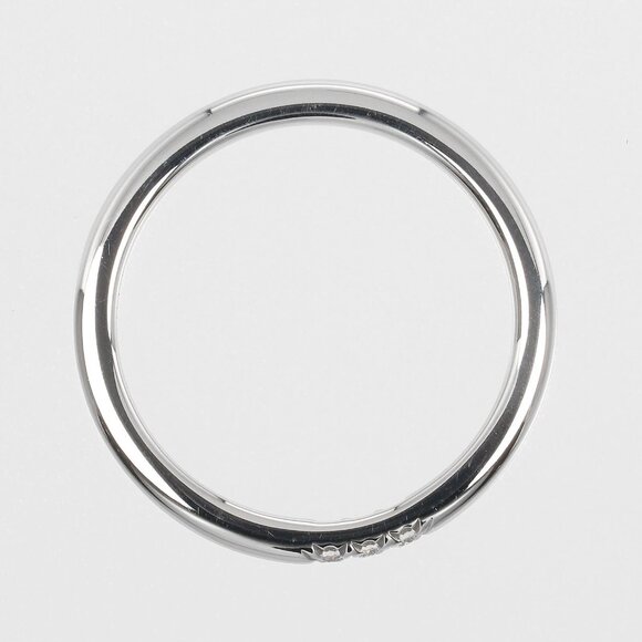 TIFFANY&Co. forever classic band Ring 0.1" model Pt950Platinum/3P Diamond - Picture 7 of 10